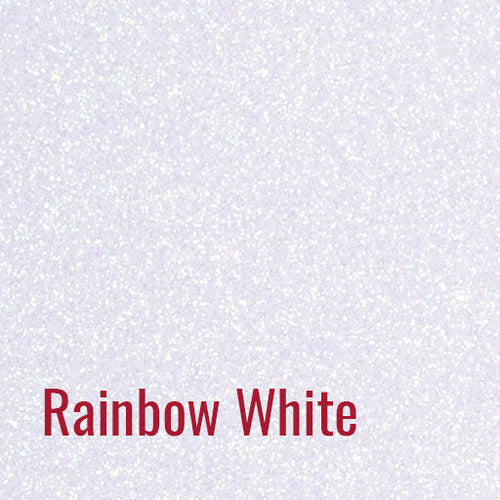 12" Rainbow White - Siser Glitter Heat Transfer Vinyl (HTV)