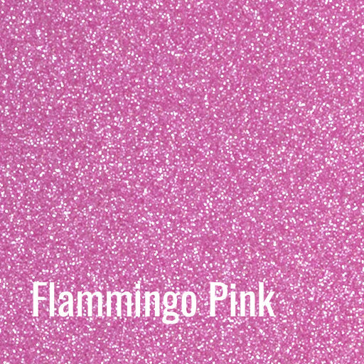 12" Flamingo Pink - Siser Glitter Heat Transfer Vinyl (HTV)