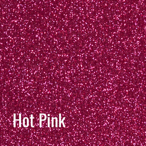 12" Hot Pink - Siser Glitter Heat Transfer Vinyl (HTV)