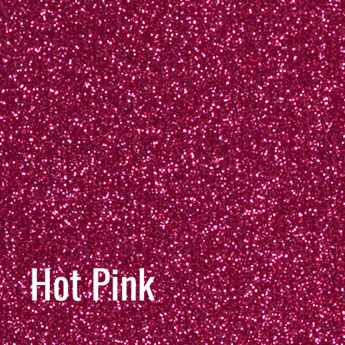 12" Hot Pink - Siser Glitter Heat Transfer Vinyl (HTV)