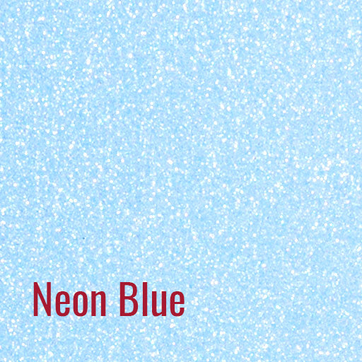 12" Neon Blue - Siser Glitter Heat Transfer Vinyl (HTV)