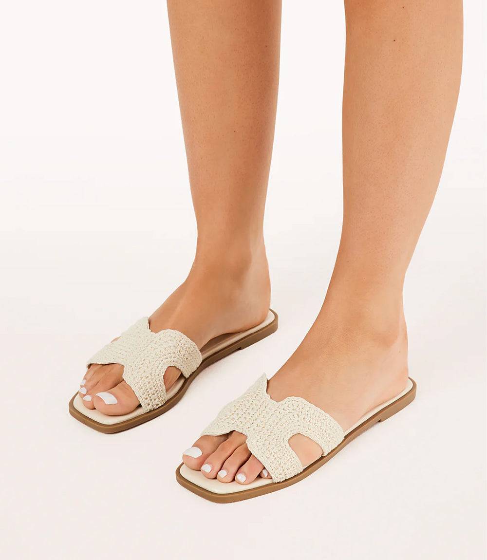 Billini Gordy Cut Out Slide Sandals