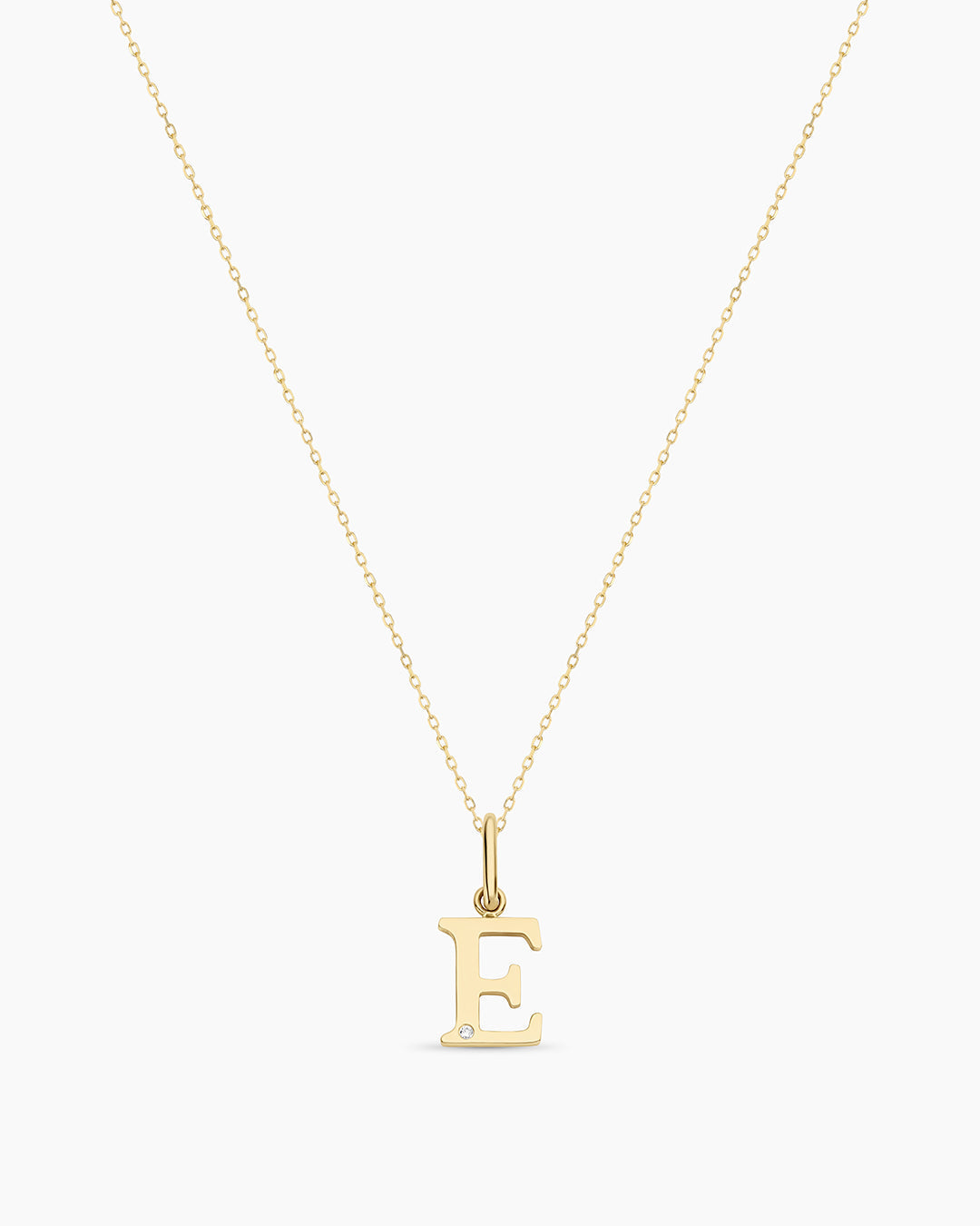 14K Diamond Vintage Alphabet Charm Necklace