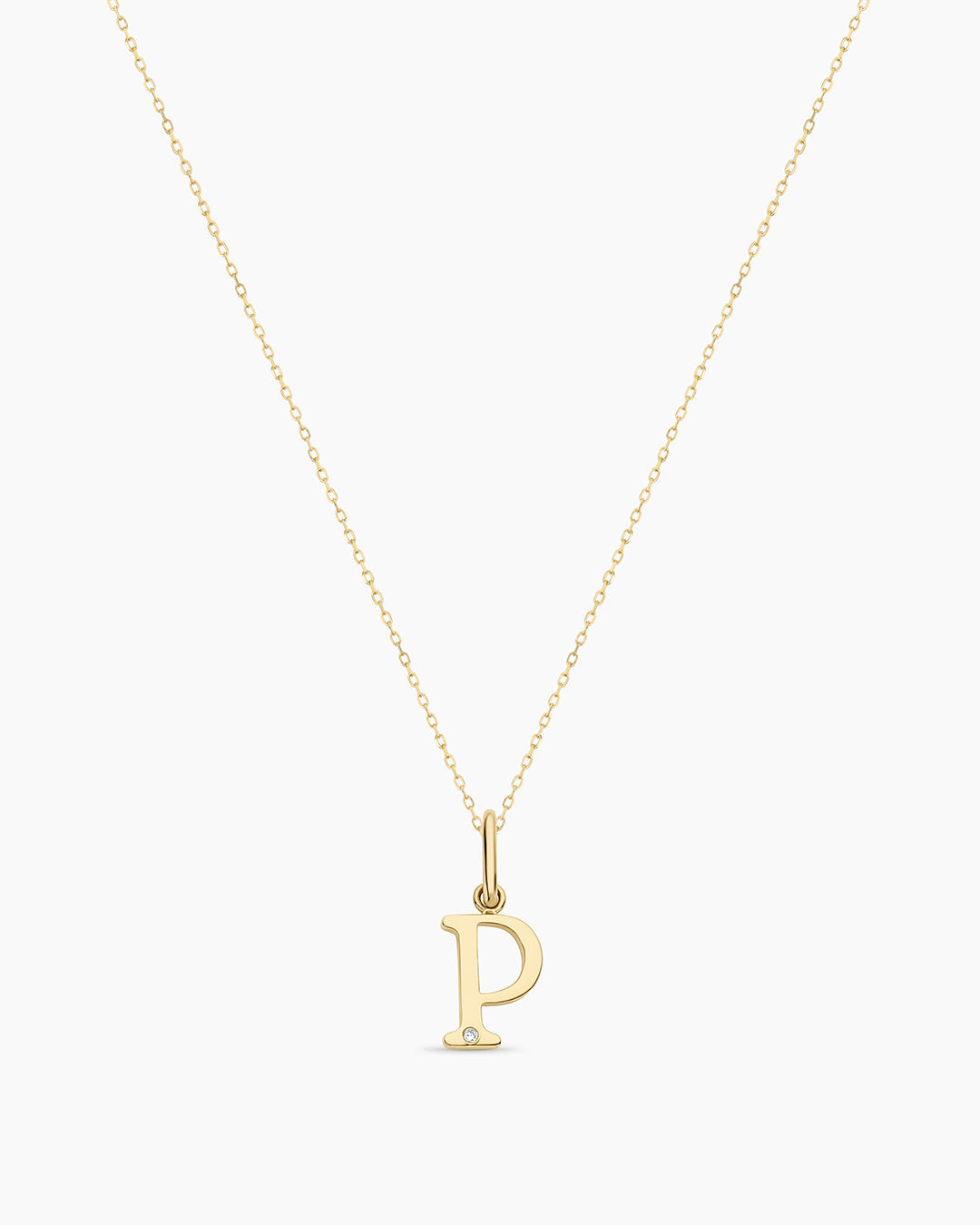 14K Diamond Vintage Alphabet Charm Necklace