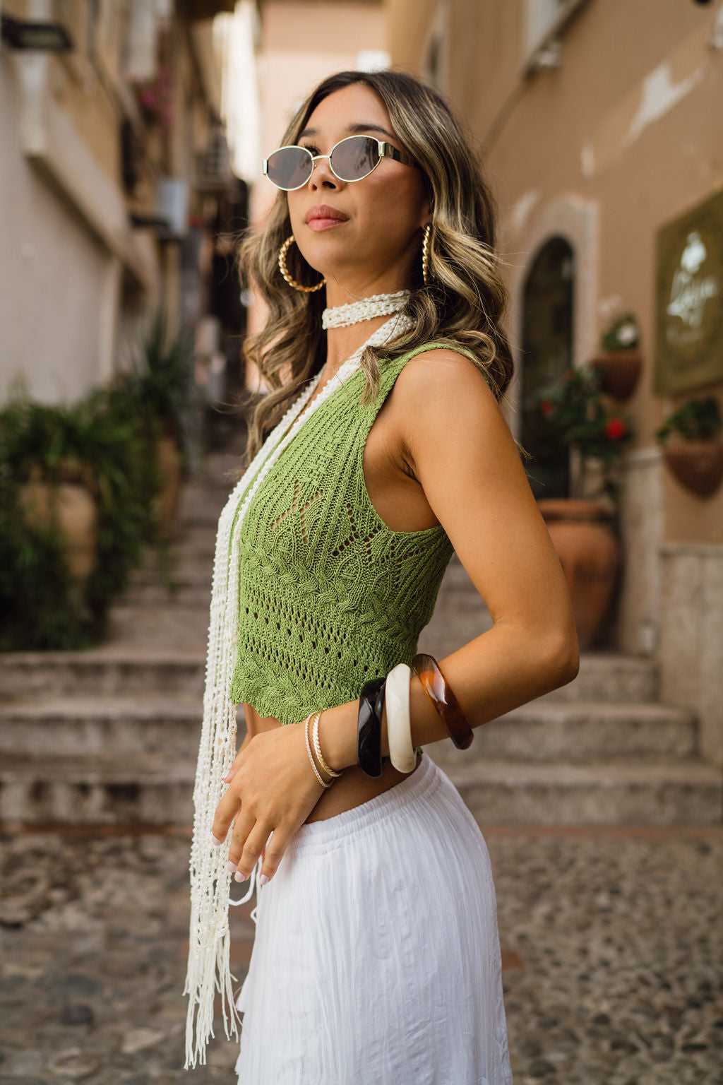 Gisela Moss Knit Tank Top