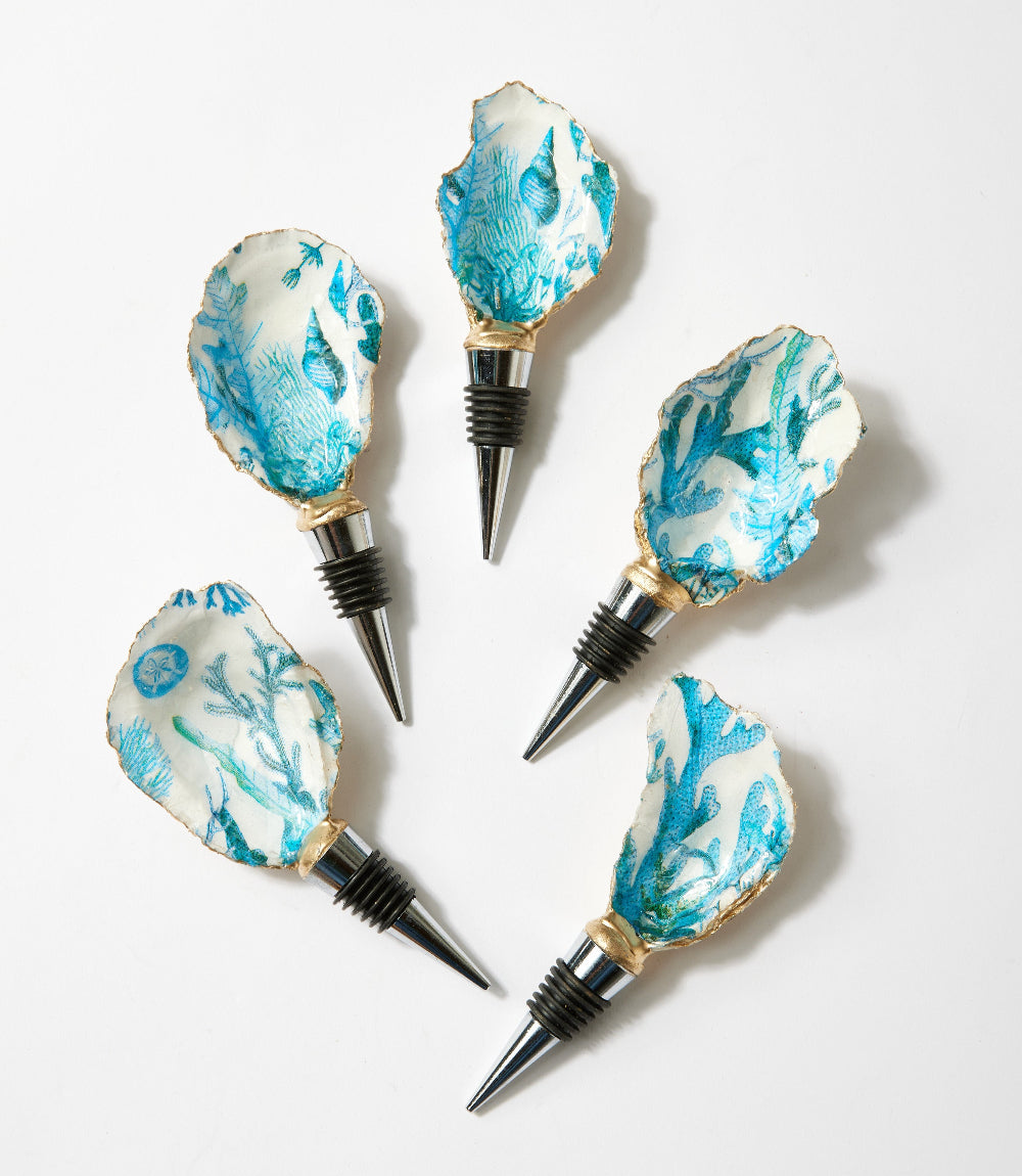 Ocean Breeze Oyster Shell Wine Stopper
