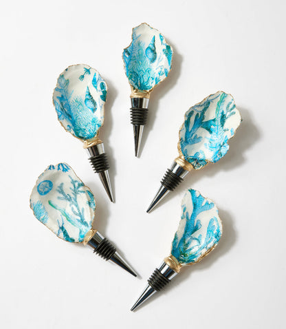 Ocean Breeze Oyster Shell Wine Stopper