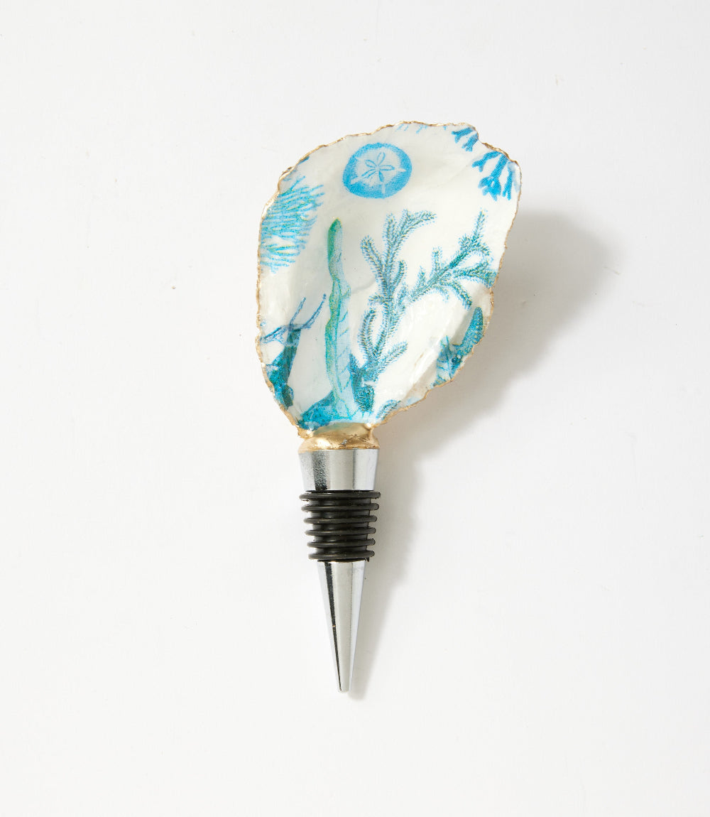 Ocean Breeze Oyster Shell Wine Stopper