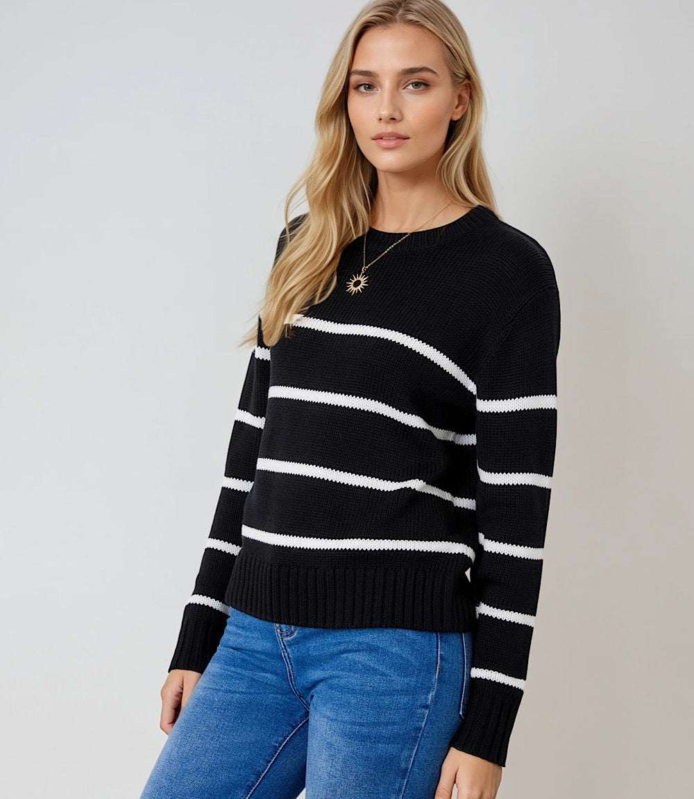 Stripe Crewneck Sweater