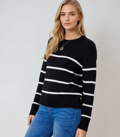 Stripe Crewneck Sweater