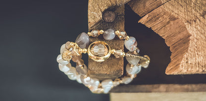 Beautiful Pearl and Stone Bracelet