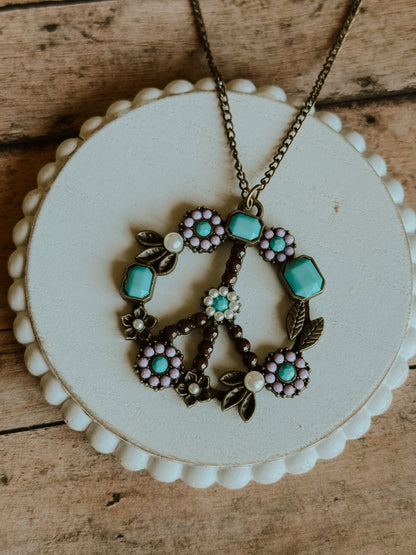 Beautiful Peace Sign Necklace