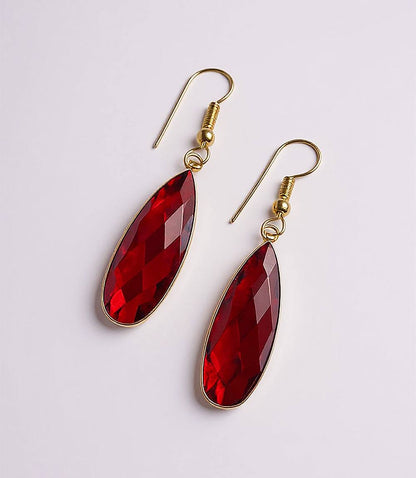 Ruby Quartz Earrings