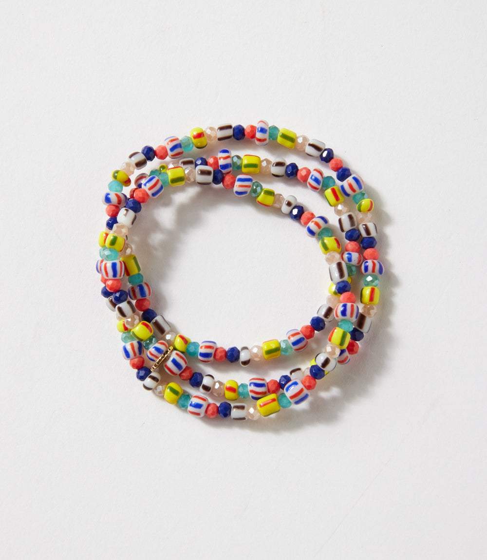 Glass Bead Wrap Bracelet