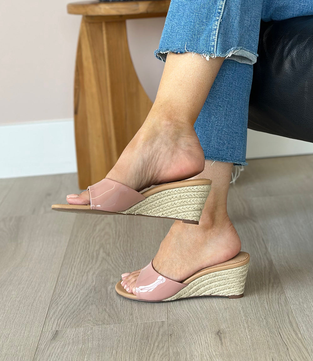 Seychelles Just Like That Patent Rope Wedge Sandals