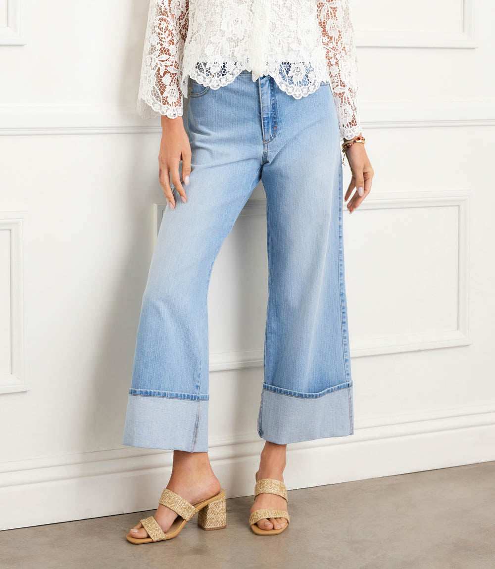 Cuffed Cropped Jeans