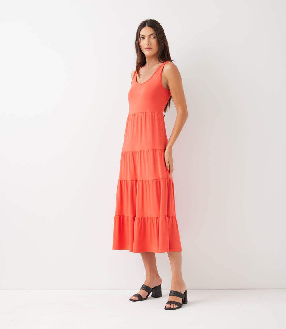 Tiered Midi Dress