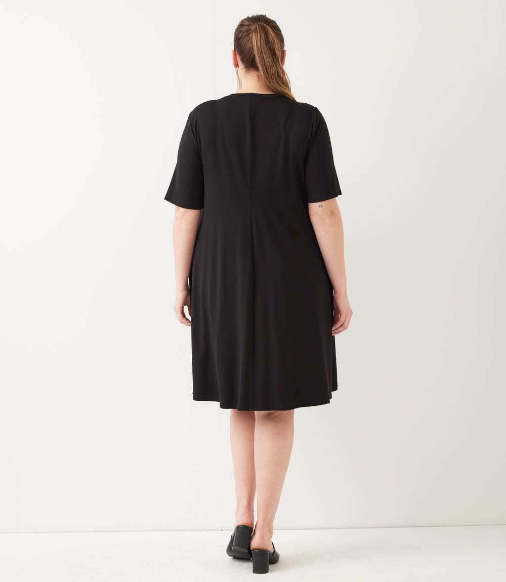 Plus Size Short Sleeve A-Line Dress