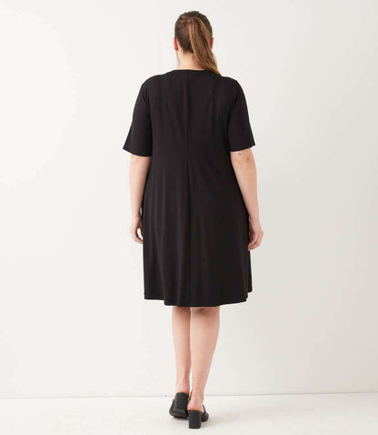 Plus Size Short Sleeve A-Line Dress