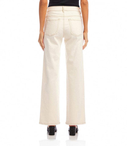 Petite Size Full Length Wide-Leg Jeans