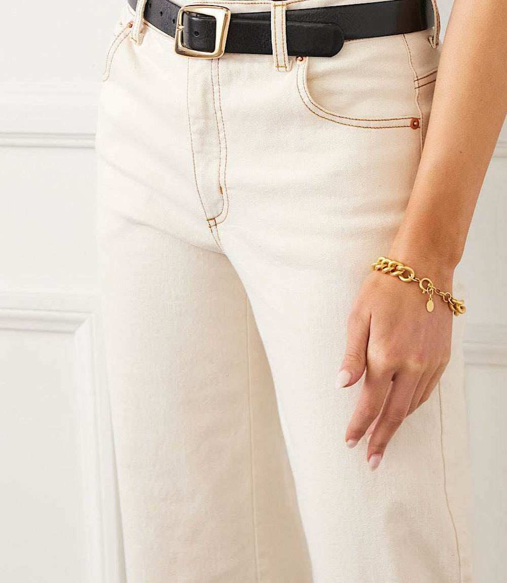 Petite Size Full Length Wide-Leg Jeans
