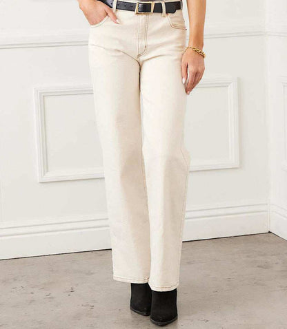 Petite Size Full Length Wide-Leg Jeans