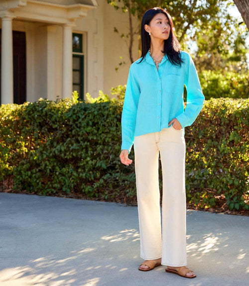 Petite Size Full Length Wide-Leg Jeans