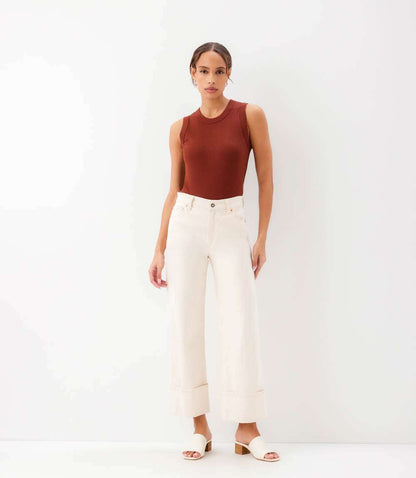 Cuffed Cropped Jeans