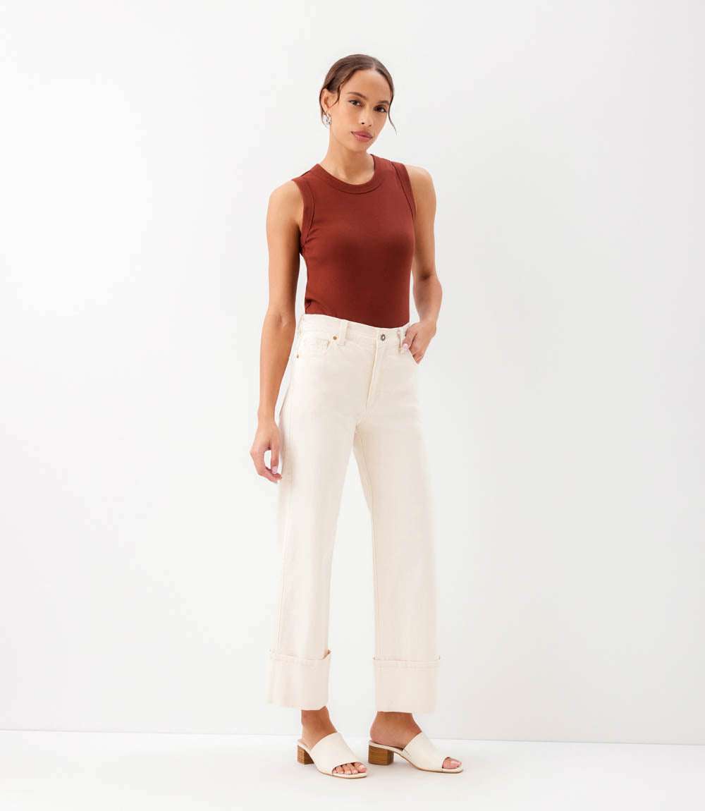 Cuffed Cropped Jeans