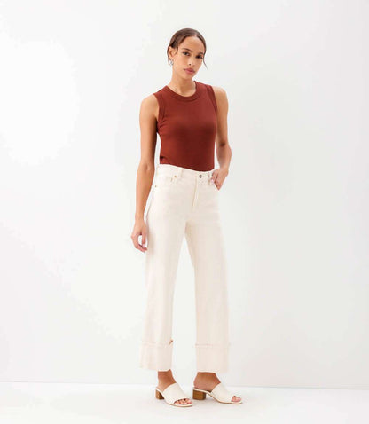 Cuffed Cropped Jeans