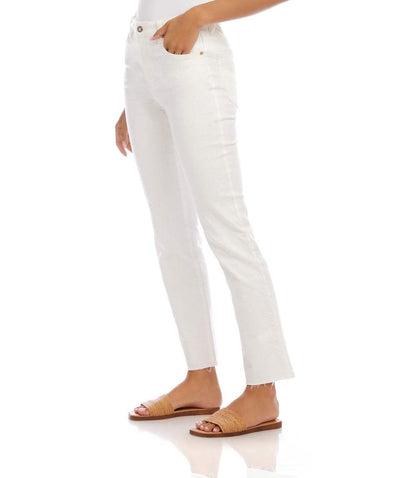 Raw Hem Straight Jeans