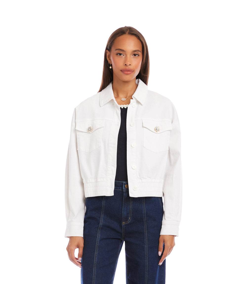 Novelty Button Jean Jacket
