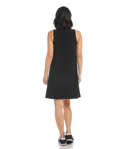 Sleeveless Zip-Up Travel Jersey Dress