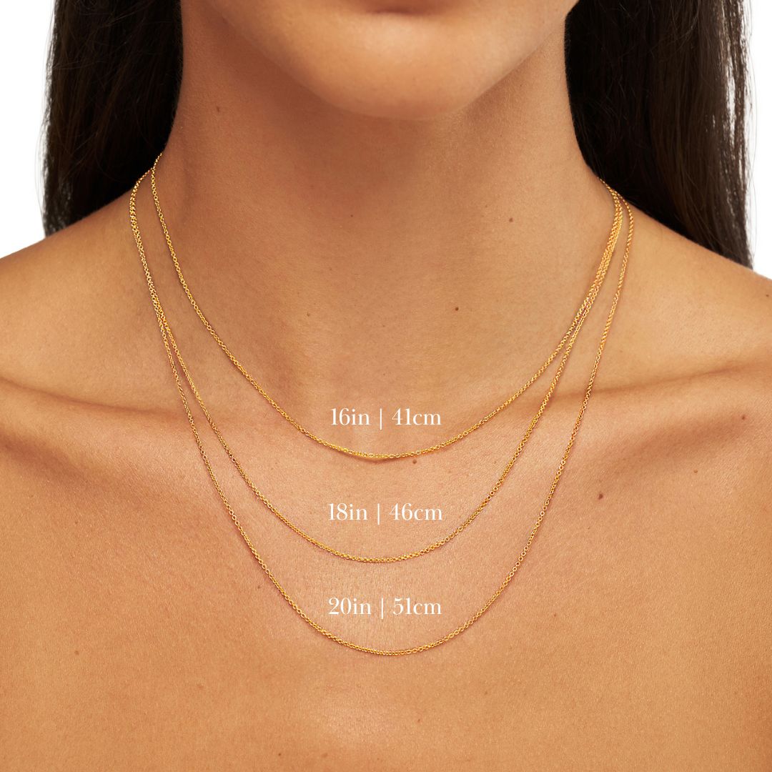 Solid Gold Initial Letter Necklace