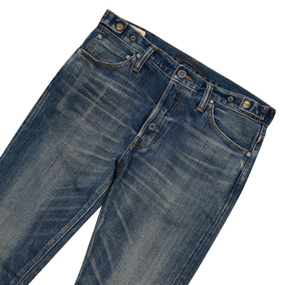 Nara Slim Sureto Worn Black Denim