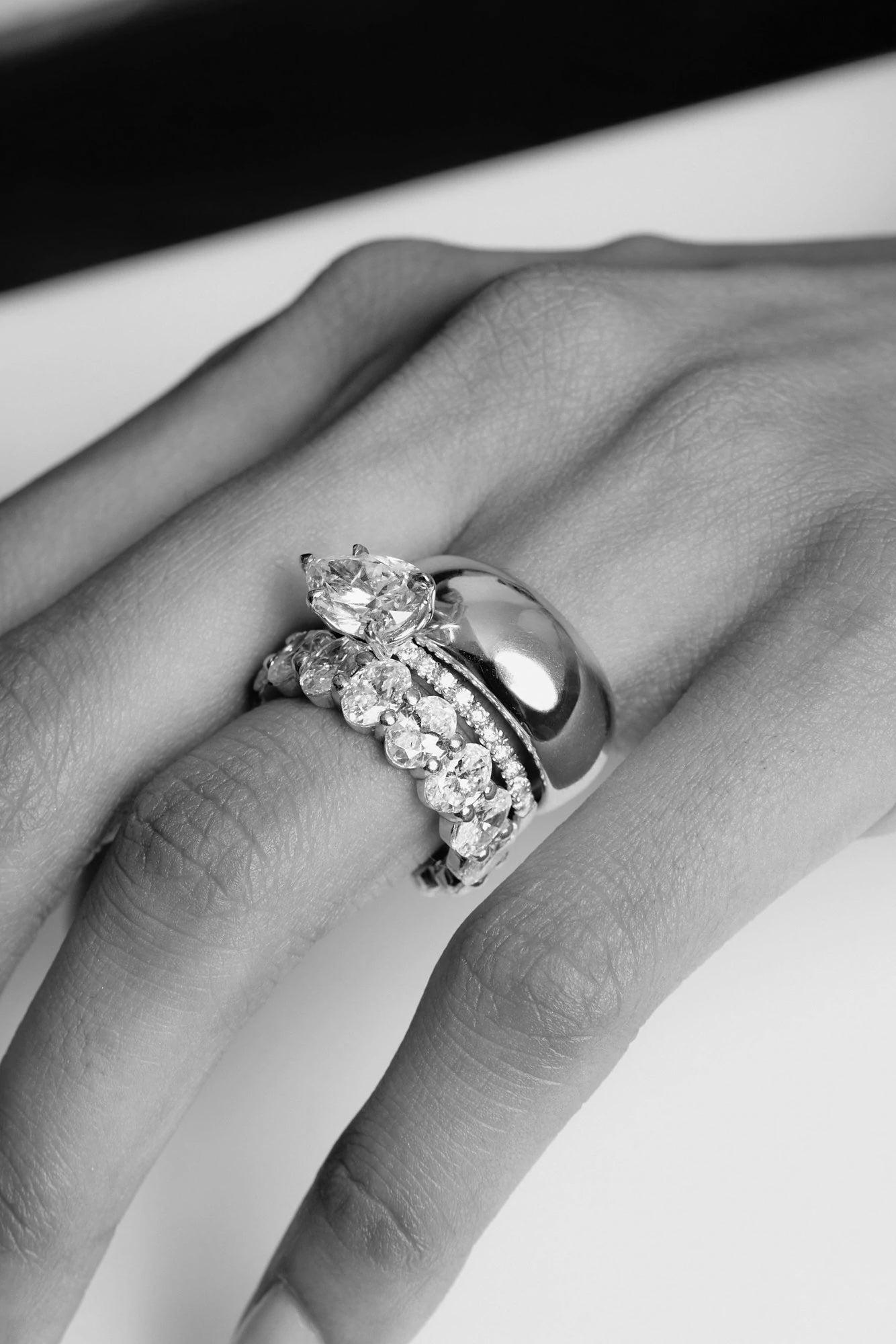Blob Ring | Silver or White Gold
