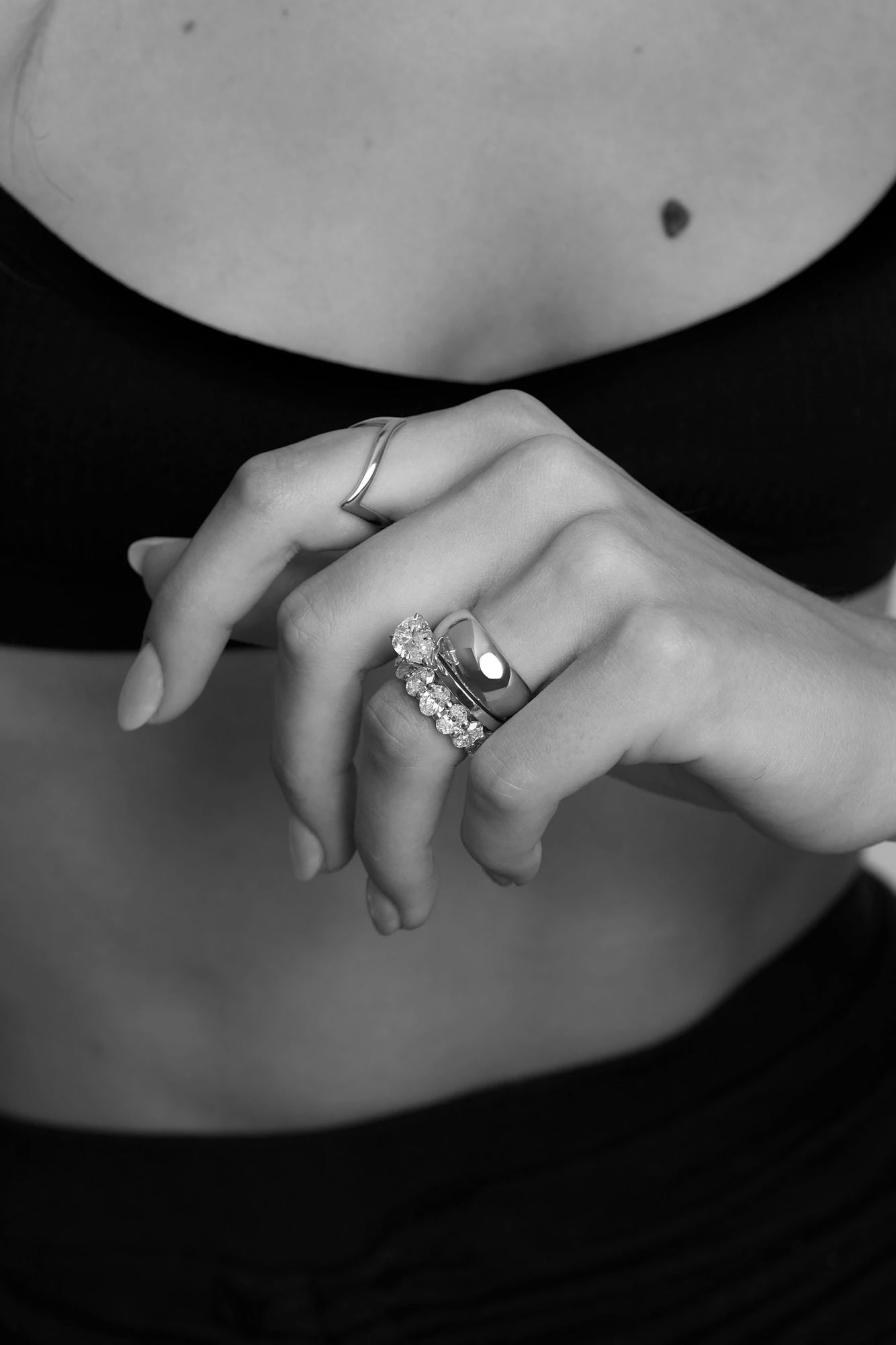 Blob Ring | Silver or White Gold