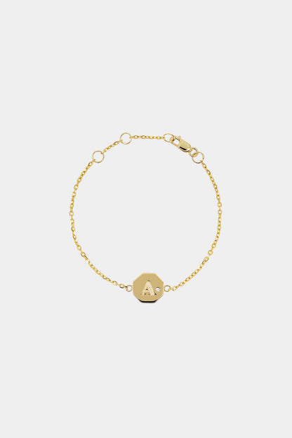 Baby Letter Bracelet | 9K Yellow Gold