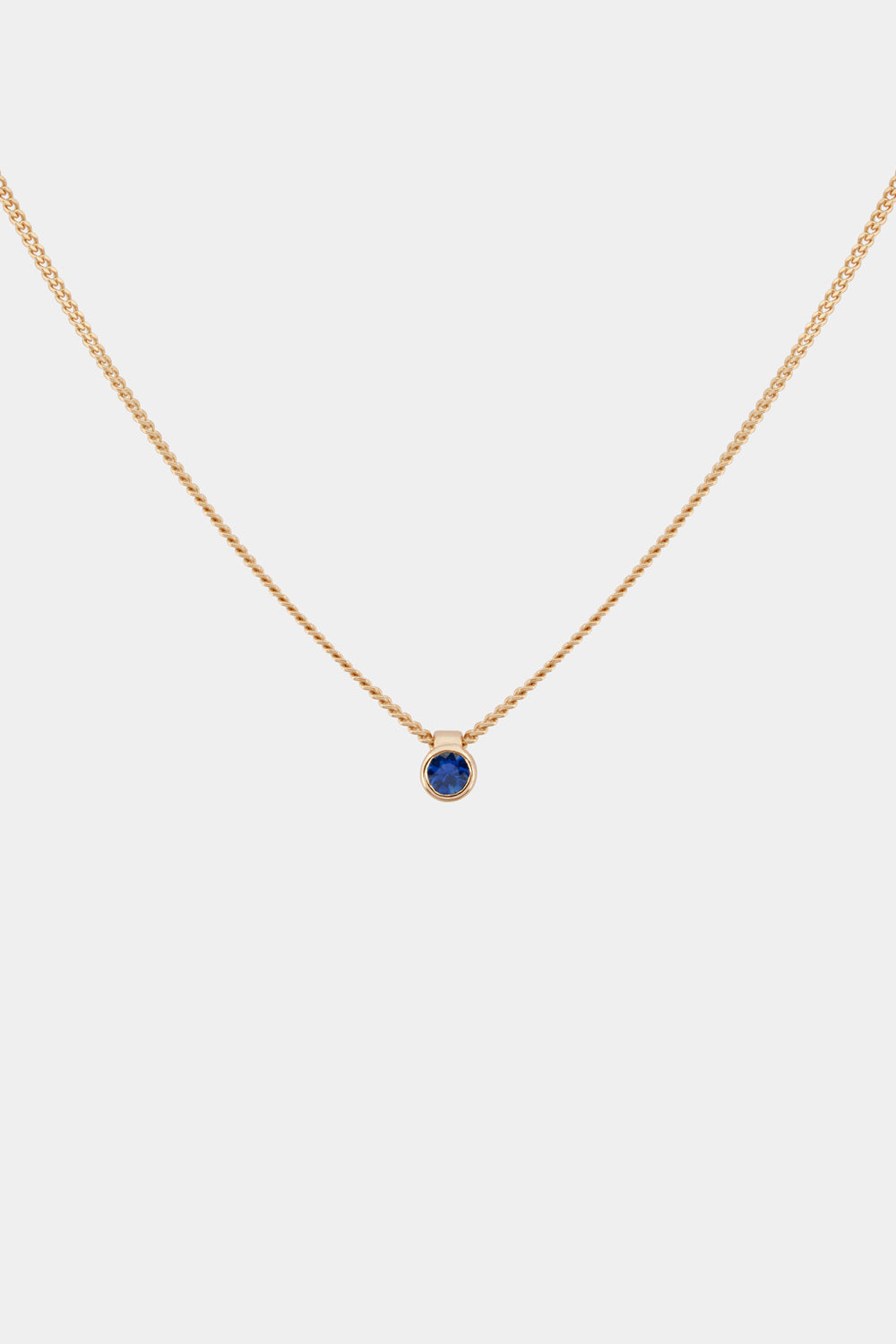 Mini Sapphire Necklace | 9K Gold
