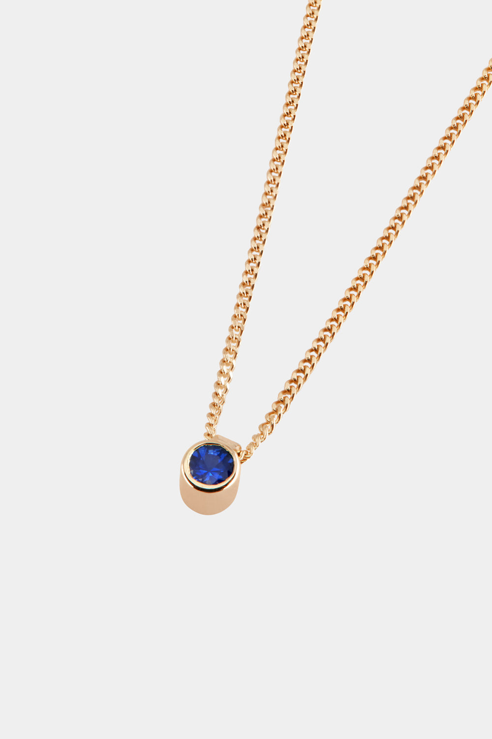Mini Sapphire Necklace | 9K Gold