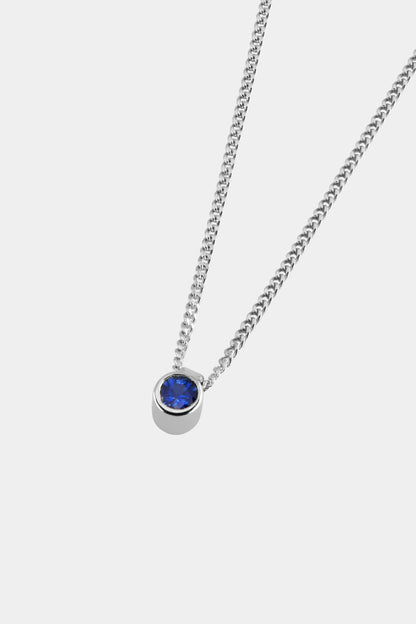 Mini Sapphire Necklace | 9K Gold