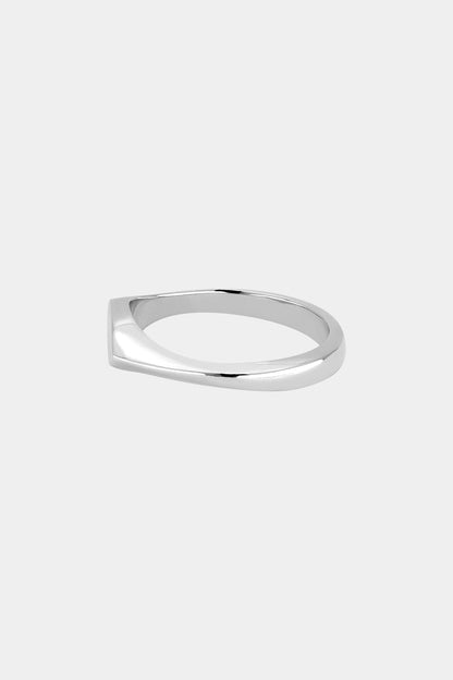 Mini Marquise Signet Ring | White Gold