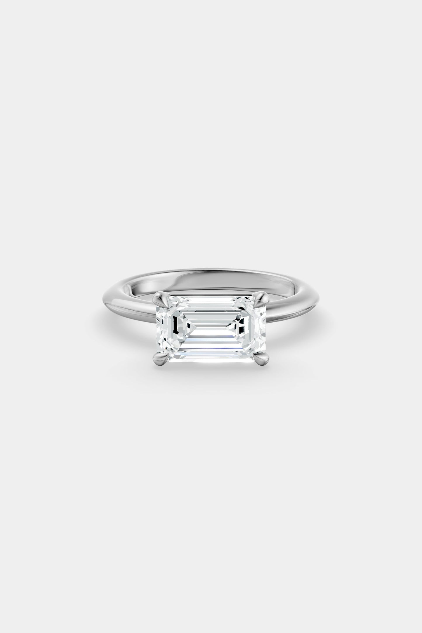 East West Diamond Solitaire Ring | Gwen Band