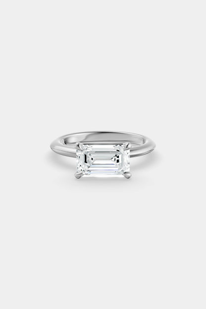 East West Diamond Solitaire Ring | Gwen Band