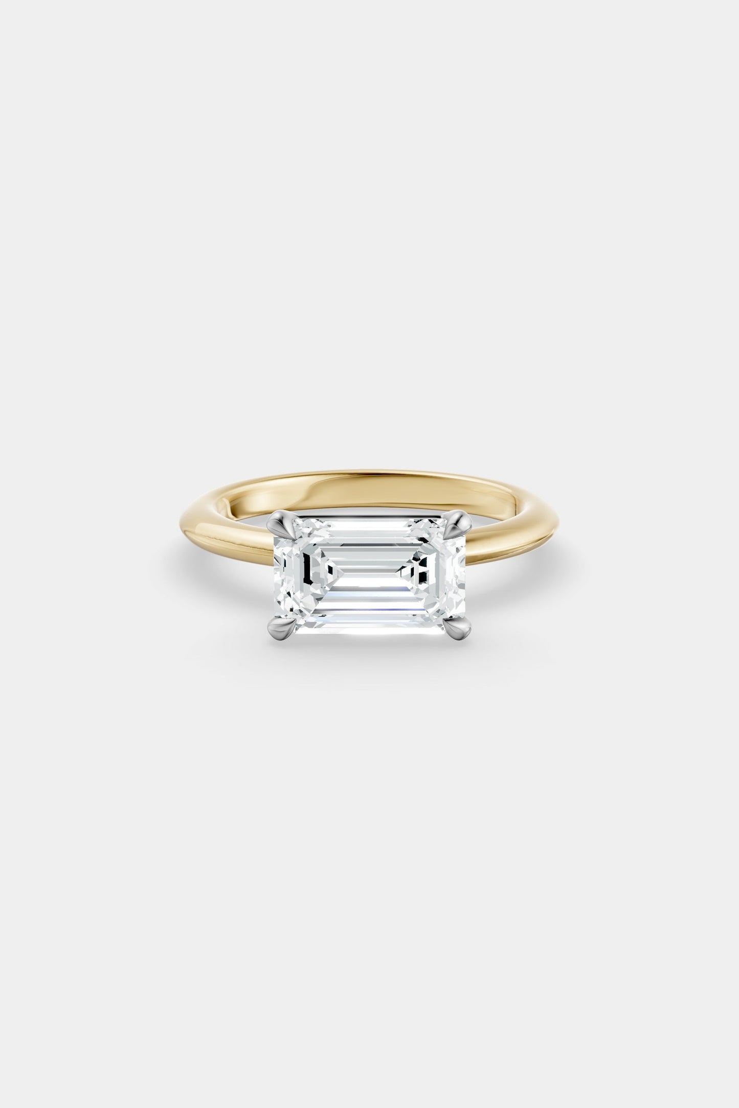 East West Diamond Solitaire Ring | Gwen Band