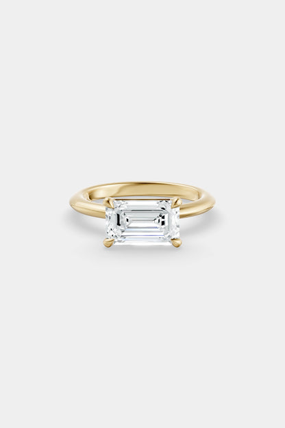 East West Diamond Solitaire Ring | Gwen Band