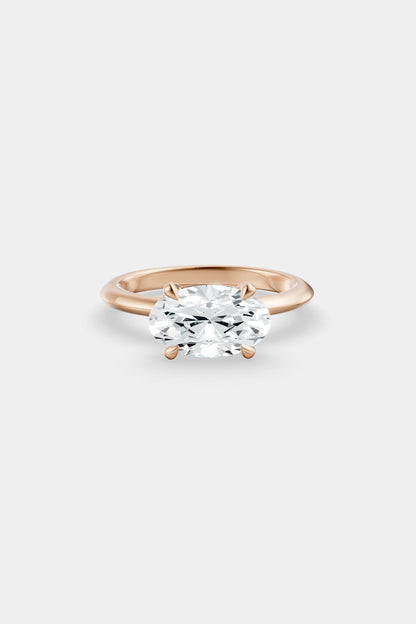 East West Diamond Solitaire Ring | Gwen Band