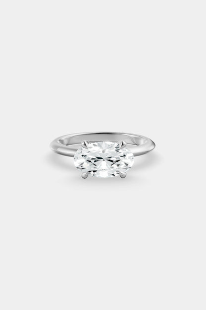 East West Diamond Solitaire Ring | Gwen Band