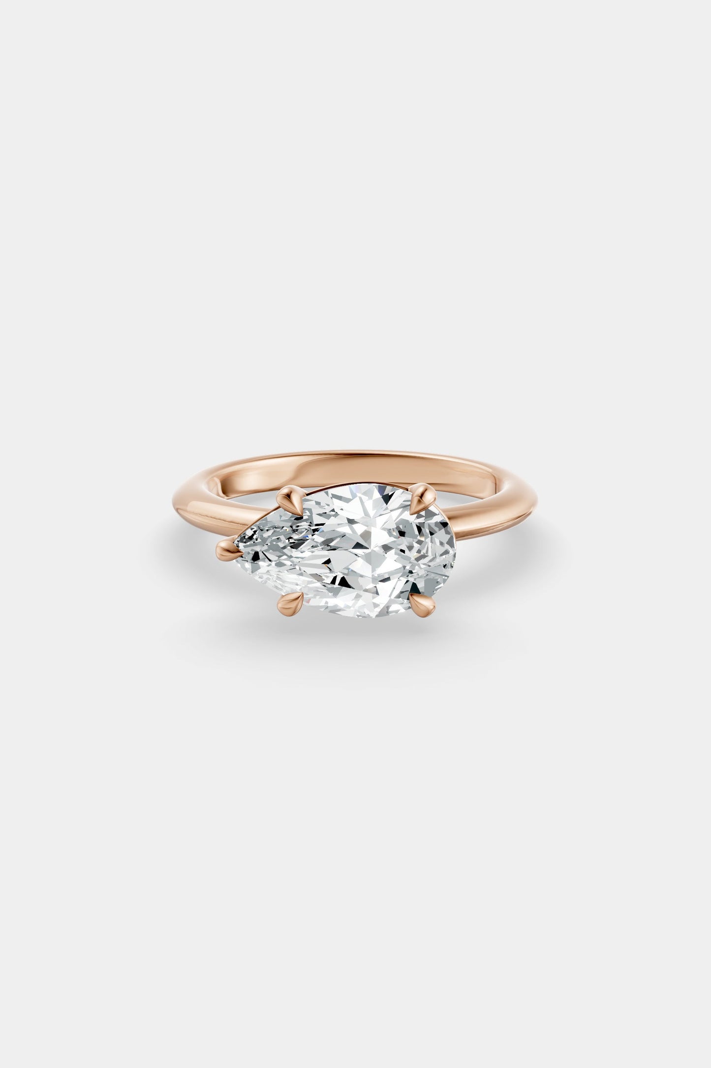 East West Diamond Solitaire Ring | Gwen Band