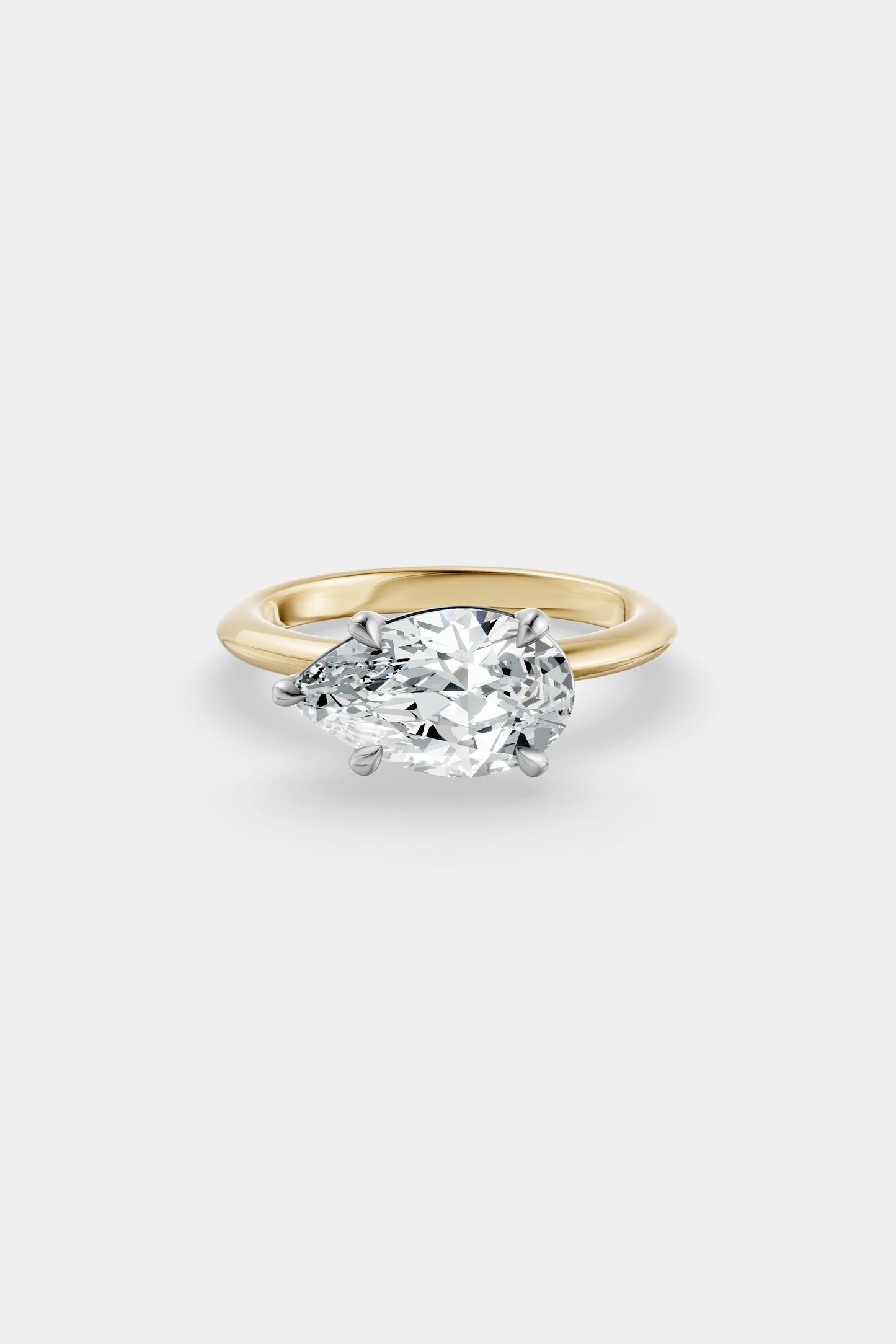 East West Diamond Solitaire Ring | Gwen Band